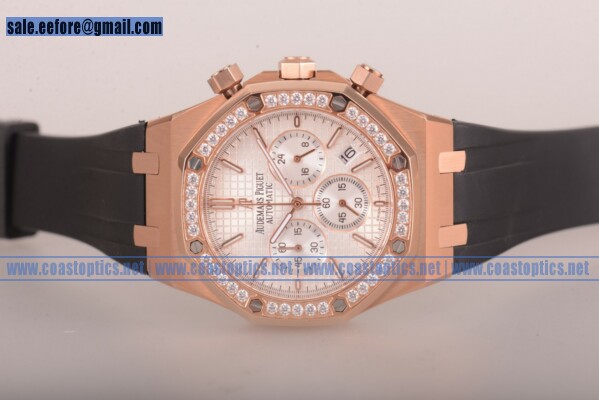 Replica Audemars Piguet Royal Oak Chronograph Watch Rose Gold 26557OR.WT.D098CR.0